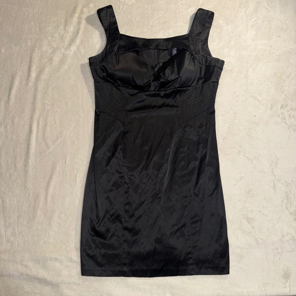 Kouture by Kimora Black Satin Cocktail Dress Sweetheart Neckline‎ XL K542S608